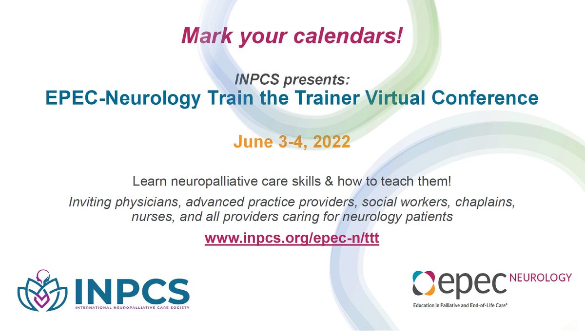 tarinigoyal1's tweet photo. Join us in June to learn neuropalliative care and teaching techniques! https://t.co/4wLs8Vmn1V