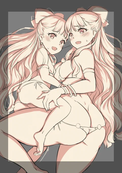 |ω・)つ(英雄戦姫WW本の裏表紙のラフ。やっぱりガウェインは両方描かないとね!) 
