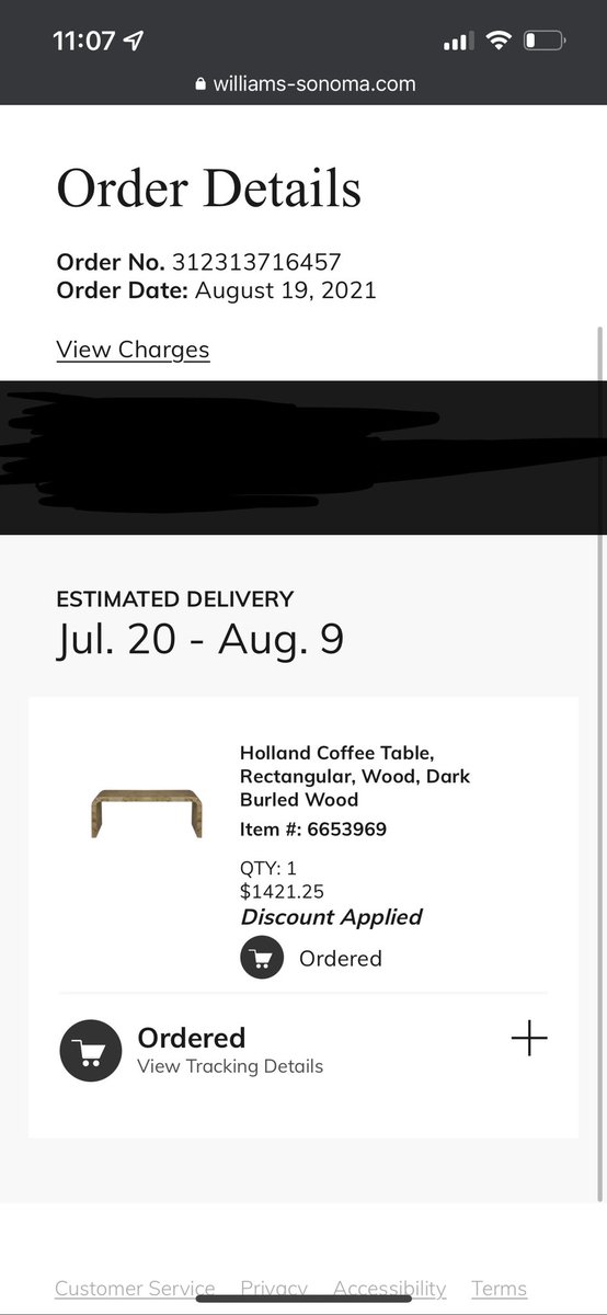 lindseeeb's tweet photo. @moxieville @CaroleRadziwill @westelm @WilliamsSonoma Yup @WilliamsSonoma 1 year for a coffee table. Also @PotteryBarnKids delayed a crib for our newborn for over 6 months - 2 months after he was born and refused to let me get something in stock. Predatory business behavior. https://t.co/iJIAG8p6H8