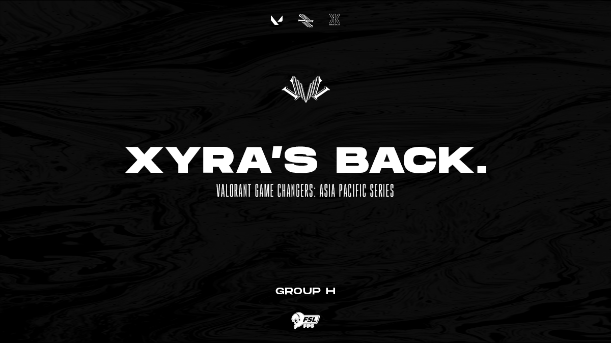 EightPathsXyra's tweet photo. Eight Paths Xyra is back and ready to taste the victory for their run in today's FSL VALORANT Game Changers: Asia Pacific Series.
#EPXWin #NobilityInUnity https://t.co/4EHe9VKDEi