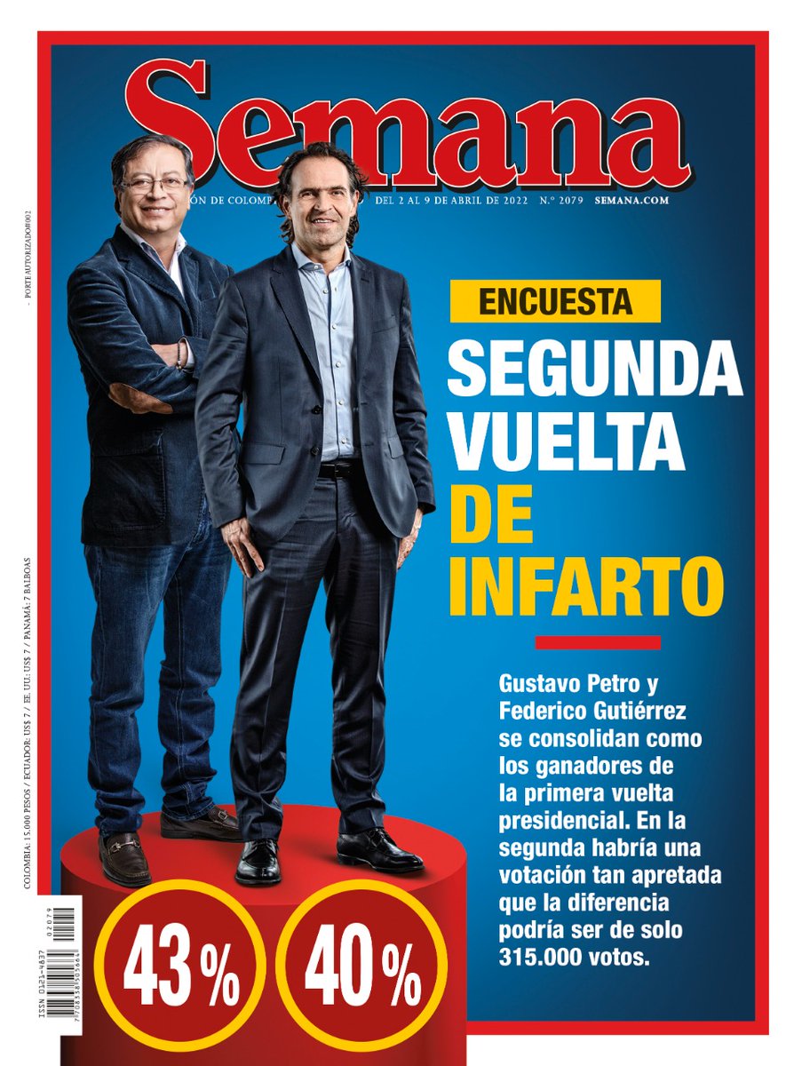 RevistaSemana's tweet photo. 🚨ATENCIÓN: SEMANA revela este sábado una nueva encuesta del Centro Nacional de Consultoría. Espere todos los resultados, mañana, a partir de las 6:00 a.m.
Más detalles: https://t.co/Cqp88AJfdi https://t.co/9ZfSK3xPLl