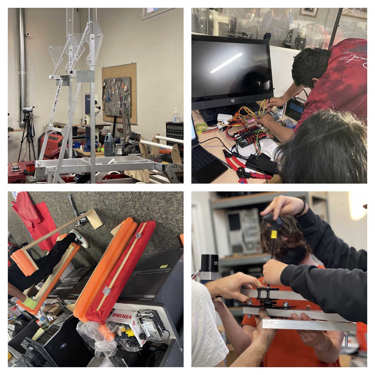 team2404_tnt's tweet photo. It’s crunch time for team 2404.  We just have a few more thing to do before our competition next week. Thank you to our dedicated students and mentors. 

#firstroboticscompetition #stem #tech #pasadena #altadena #mentor #jplNASA #caltech #robotics https://t.co/ikA9zN9Rjn