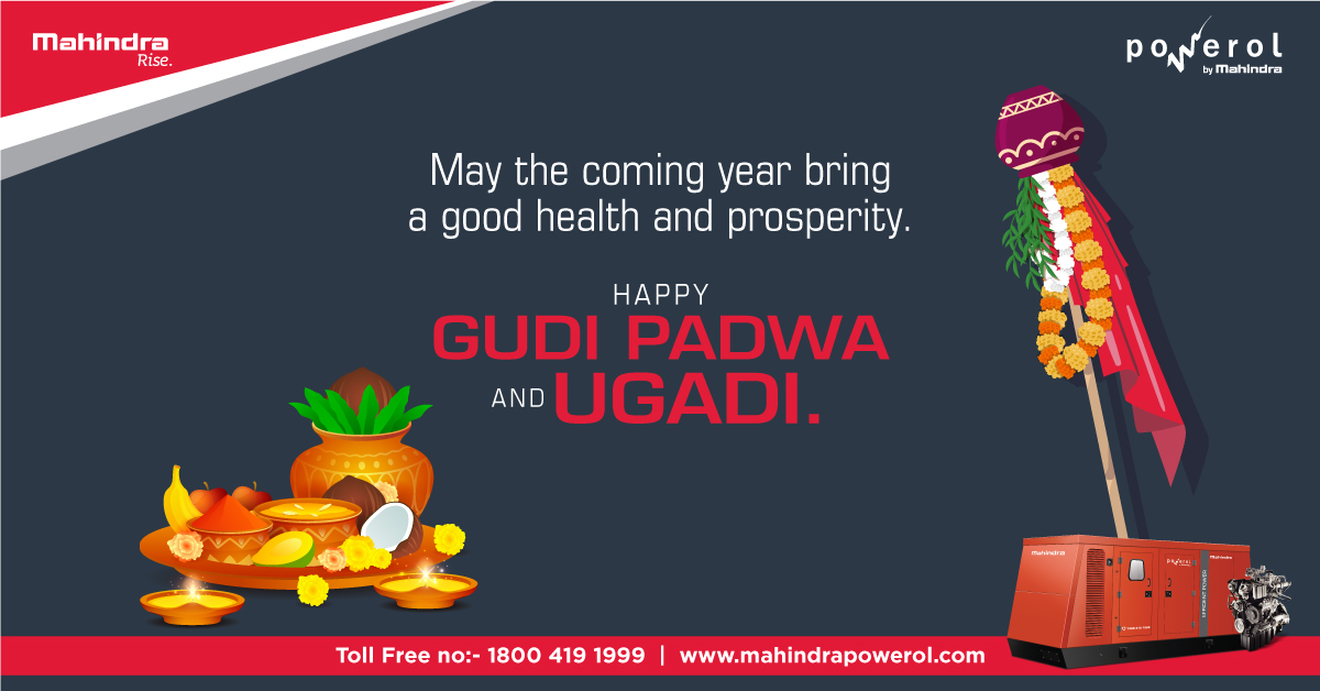 PowerolMahindra's tweet photo. Mahindra Powerol, wishes you a year filled with peace, cheer, and laughter. Happy Gudi Padwa and Happy Ugadi to you!

#MahindraPowerol #UninterruptedPower #happygudipadwa  #happyugadi https://t.co/S6ZlaAup6E
