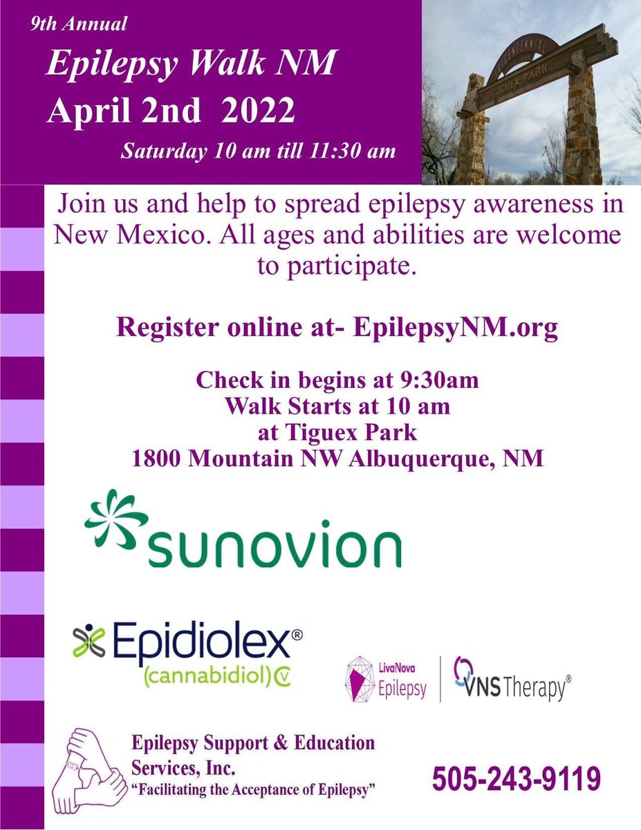 Epilepsy4N's tweet photo. Did you miss registration? That’s okay, we’ll have on-site registration. Join us! #newmexico #epilepsy #seizures https://t.co/0F5umobr1k