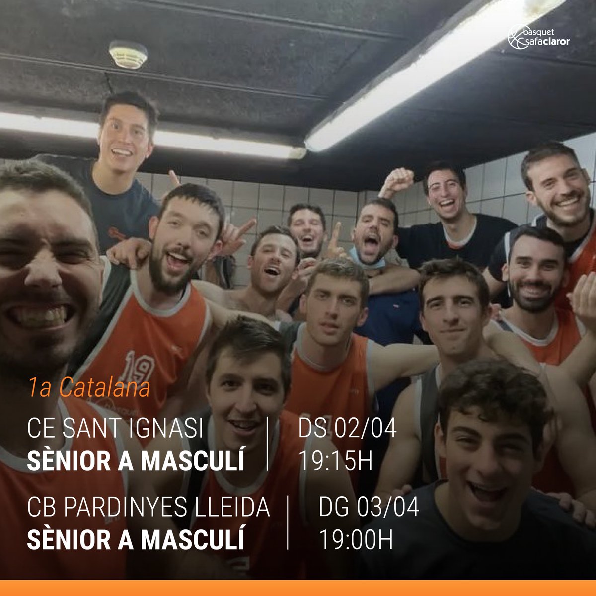 safaclaror's tweet photo. 🔥PARTITS IMPORTANTS🔥
⛹️♂️ #SenAMasc: una victòria en donaria el bitllet a les fases d'ascens a #CopaCatBQ
⛹️♀️ #SenAFem: volem continuar sumant per seguir #CopaCataBQ un any més
⛹️♀️ #JrFem: partit important pels objectius de l'equip.
#SafaClaror | #ForçaSafa https://t.co/WJ2EgIkPGt