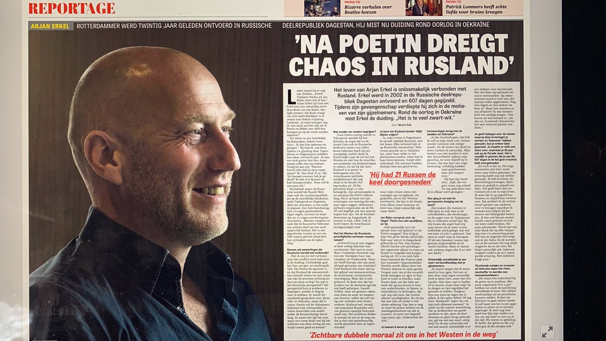 Goed interview in de de Telegraaf🤣Met dan aan <a href="/wierdduk/">Wierd Duk ܦܝܪܬ ܕܘܟ</a> #Rusland #Oekraine #Putin