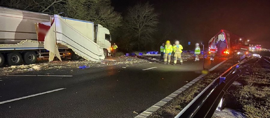 truck accident today uk