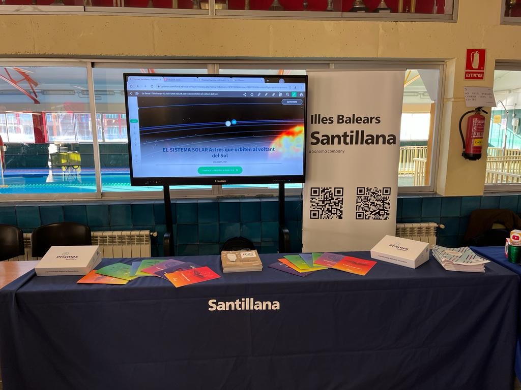 peresolmar's tweet photo. Santillana Illes Balears amb l’educació i la tecnologia.
#IBTAC22 #contruintmons #prismes #ECOS @IBTAC_oficial https://t.co/iADMisgYJ9
