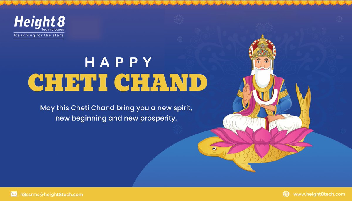 Height8Ltd's tweet photo. May you be blessed with more opportunities and good health in this New Year.
Happy Cheti Chand!
#happychetichand #chetichand #chetichand2022 #sindhinewyear #festivalsofIndia #H8 #height8 #telecom https://t.co/GO5iLTn8R6