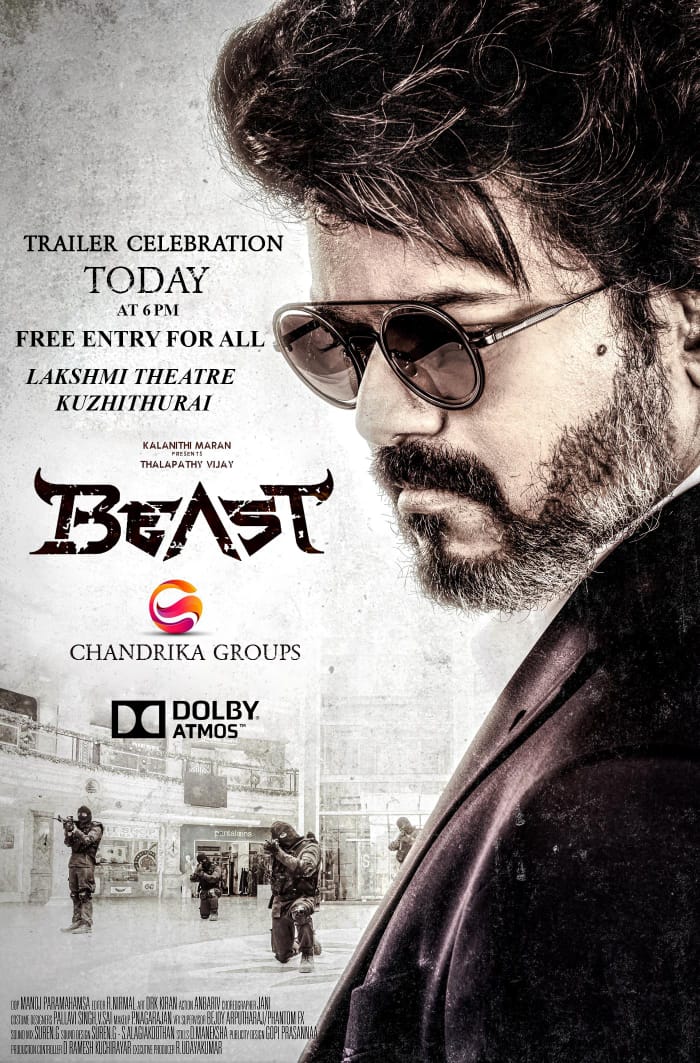 KumariSangamam's tweet photo. Podu Podu 💥💥💥
Trailer celebratelion at
#Kuzhithurai - #Lekshmi Theater ..
Entry FREE
#BeastModeON #BeastTrailer #BeastFromApril13th #KUMARISangamam https://t.co/gA4MyuqfyP