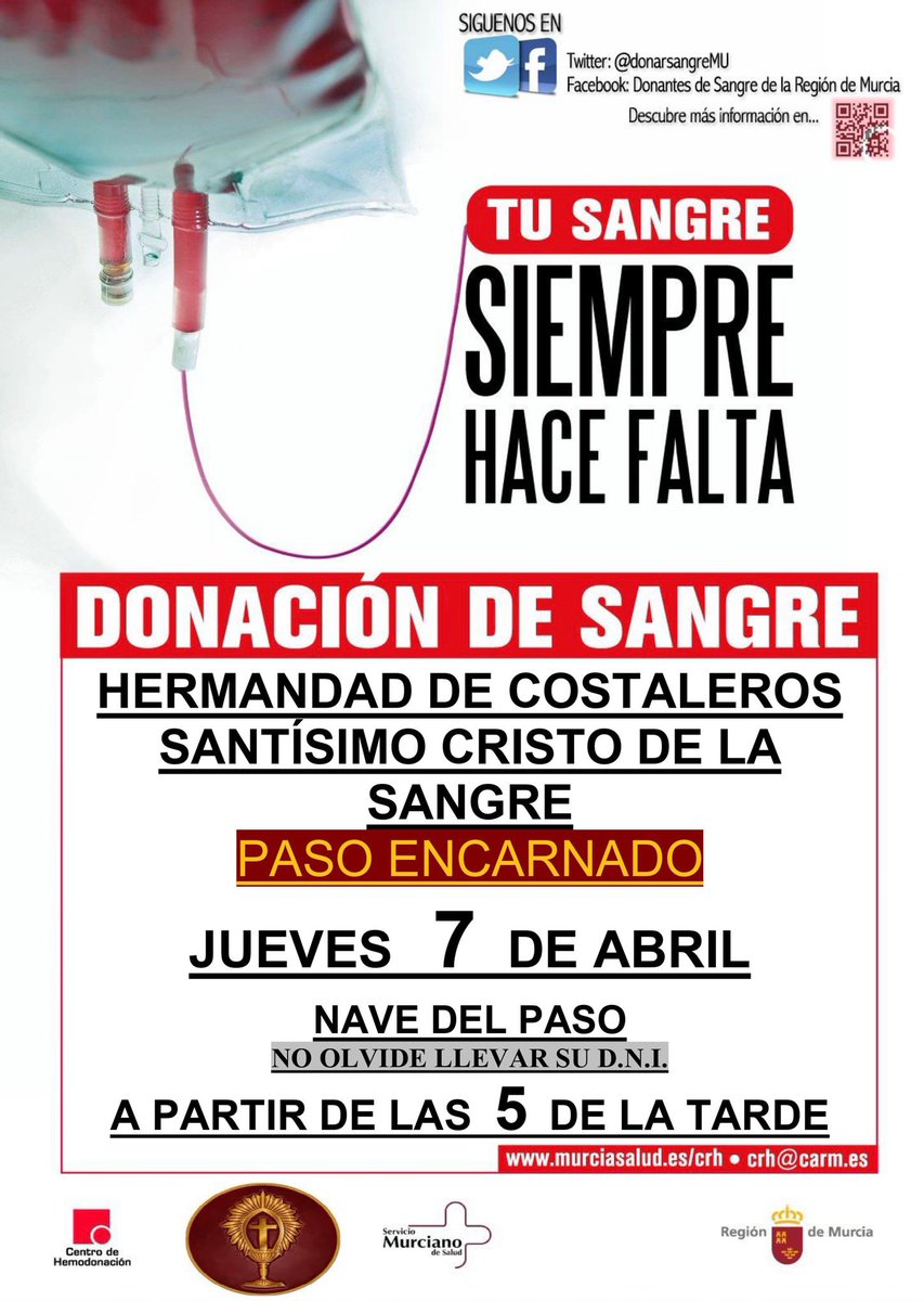 juanmmerida's tweet photo. Como viene siendo tradicional, la Hermandad de costaleros del Stmo. Cristo de la Sangre organizan en sus instalaciones una donación pública de sangre.

En solidaridad a Lorca no le gana nadie, demostrémoslo de nuevo.

@DiegoJMateos @maytems3 @japoncediaz https://t.co/rPQP2z7sD3