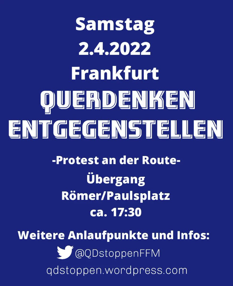 VVNBdAFfm's tweet photo. Heute stehen wir wieder mit anderen Antifaschist*innen gemeinsam auf der Strasse beim
Gegenprotest gegen den Aufmarsch der Querdenker*innen. 

- 16Uhr, Eschenheimer Tor 
(von @NordendgegenQD )

- ab 17:30Uhr Übergang Römer/Paulsplatz

@QDstoppenFFM 
@soliwestffm 
@HeddNachbarn https://t.co/EJ1ZrWiZIU
