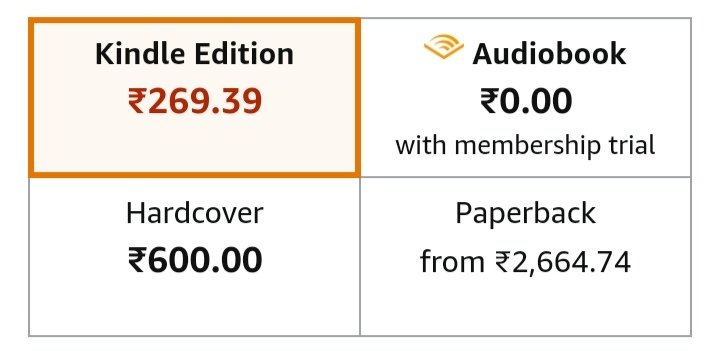 maitreyeem7's tweet photo. Why is the paperback version costlier in comparison to the hardcover version. I thought hardcover took more resources hence costlier alternative? https://t.co/DhM9icCMOl