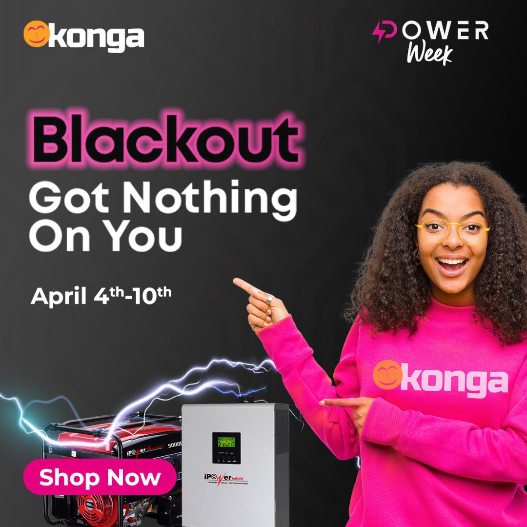 ExpozeGroup's tweet photo. Do not miss out on this big power sales week which starts April 4th-10th by @ShopKonga 

Click here to see all the awesome deals we have in store for you: https://t.co/xDWR9Bu51G 
#KongaPowerSales #ShopKonga #KongaFreeDelivery https://t.co/FQuAYMmQEN