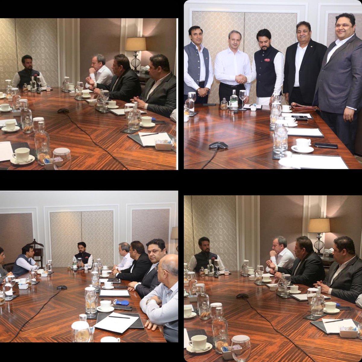 sanjaykchadha's tweet photo. It was an honor for me to be part of the most important meeting regarding Chess Olympiad 2022 with the Sports Minister India Sh Anurag Thakur, FIDE president Arkady Dvorkovich, Mr. Viswanathan Anand, Dr Kapoor, Ajay Patel,Bharat Singh Chauhan. #sports #india #ChessOlympiad #BSK https://t.co/QPDUAKXVuW