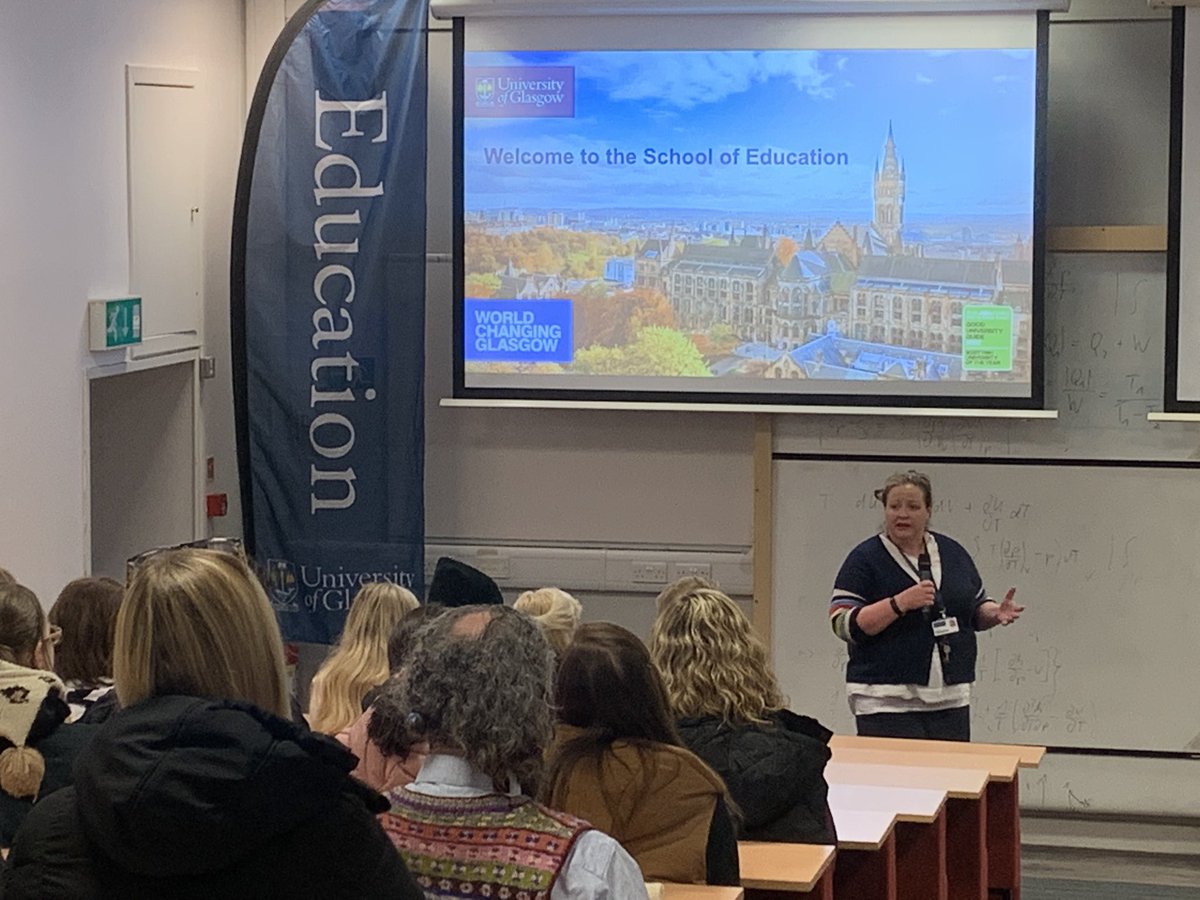 UofGEducation's tweet photo. Dr Lauren Boath @STEMScot kicks the proceedings off welcoming all the attendees today #SayYestoMakingaDifference https://t.co/fQHQDNfqEu