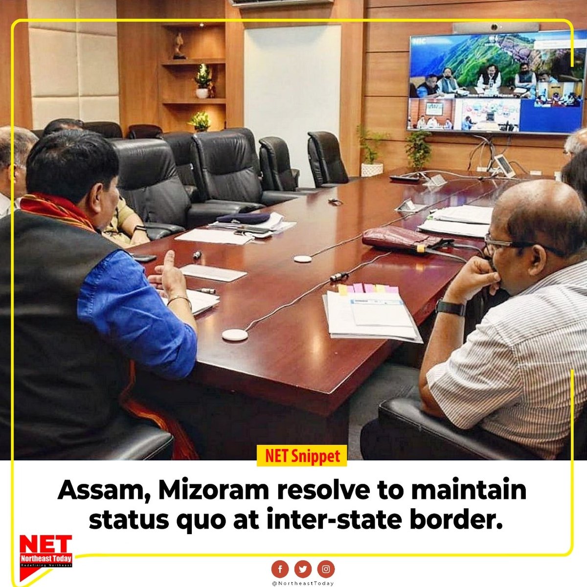 NortheastToday's tweet photo. #NetSnippet | Mizoram and Assam will continue to maintain the status quo along the inter-state boundary, a minister said in Aizawl on Friday.
#Assam #Mizoram #statusquo #interstateborder #Borderdispute #resolve #NortheastToday https://t.co/BuFc8SDDt5