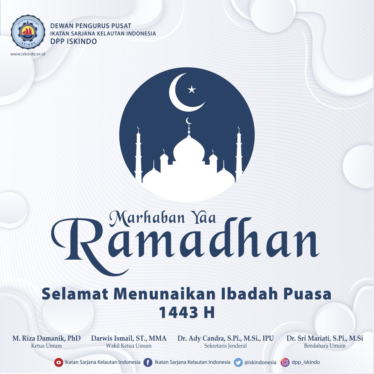Selamat Ramadhan 1443 H.
#KolaborasiUntukMaju #Ramadan2022 #ikatansarjanakelautanindonesia