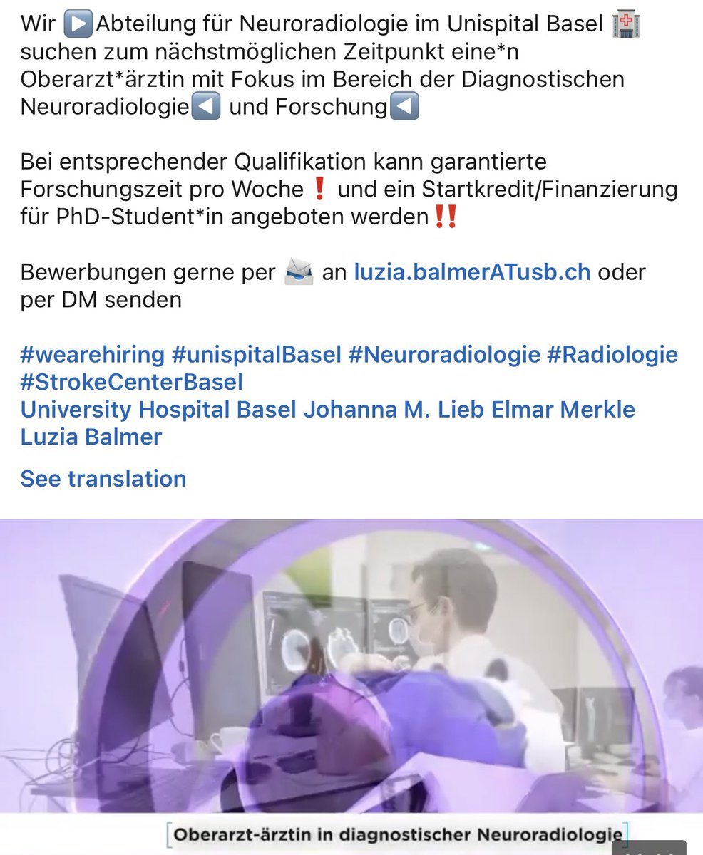 We are #hiring Please reshare 🙏🏼 <a href="/KBlackhamMD/">Kristine Blackham</a> <a href="/PSporns/">Peter Sporns</a> <a href="/johntsog/">Ioannis Tsogkas</a> @VladoKZg <a href="/mobilestroke4U/">Ryan A McTaggart MD</a> <a href="/amrsarrajMD/">Amrou Sarraj</a> <a href="/johanna_ospel/">Johanna Ospel, MD PhD</a> <a href="/ECSandset/">Else C. Sandset</a> <a href="/rajeroni/">Rajiv Advani</a> <a href="/MPradella/">Maurice Pradella, MD</a> <a href="/DanMeila/">Dan Meila</a> <a href="/uta_hanning/">Uta Hanning</a> <a href="/ArenillasJF/">Juan F. Arenillas</a> <a href="/NguyenThanhMD/">Thanh Nguyen 🇺🇦</a> <a href="/ArKatsanos/">Aristeidis Katsanos</a> <a href="/Starkeneurosurg/">Starke_neurosurgery</a> <a href="/SBisdas/">Sotirios Bisdas</a>