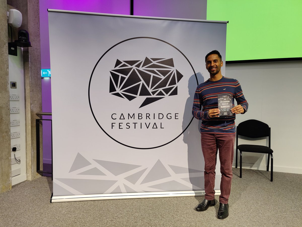 Bobby_Seagull's tweet photo. Wish me luck๐ Excited to be at the Cambridge Festival to share my love for maths on a Saturday morning ๐ขโฅ๏ธ
Going to talk about my book #TheLifeChangingMagicOfNumbers
@Cambridge_Fest @Cambridge_Uni #CamFest https://t.co/YQMDQXmbWI