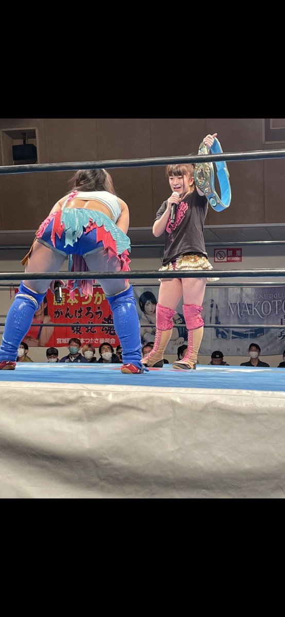 PchBz's tweet photo. いい試合でした。5月4日ベルトを賭けた戦い楽しみです。
＃アイスリボン
＃朝陽
＃星いぶき
＃春輝つくし https://t.co/LoaUMObDVS