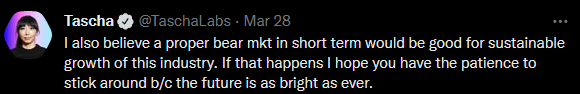 In retrospect, is our beloved <a href="/zhusu/">Zhu Su</a> supercycle 'theory' actually plausible?

Could the ever [rapidly] growing crypto multi-sectors &amp; VC allocations be enough to prevent complete goblintown?

A much needed meltdown for continuous growth; in traditional markets as well.