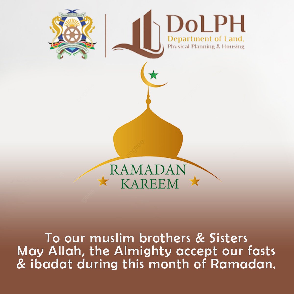 To all our muslim brothers and sisters, during this ramadhan, may Allah accept your fast and grant you and your loved ones the desires of your hearts. Ramadan Mubarak. #ramadan2022 #RamadanMubarak #Dolph #mombasacounty
