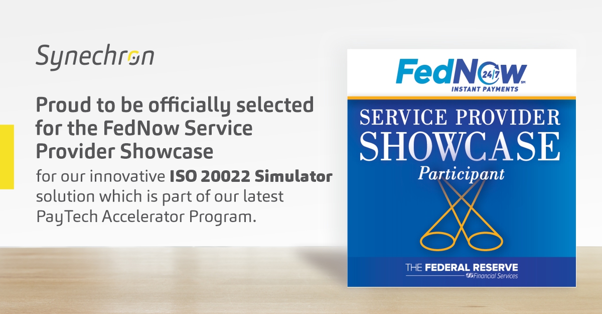 Synechron's tweet photo. #Synechron is honored to have one of our accelerators included in the Federal Reserve’s new #FedNowSM Service Provider Showcase. The FedNow program, set to launch in 2023, will assist #financial institutions of all sizes in implementing instant #payments. https://t.co/qyY05Pea0u https://t.co/Aw51G43D6e