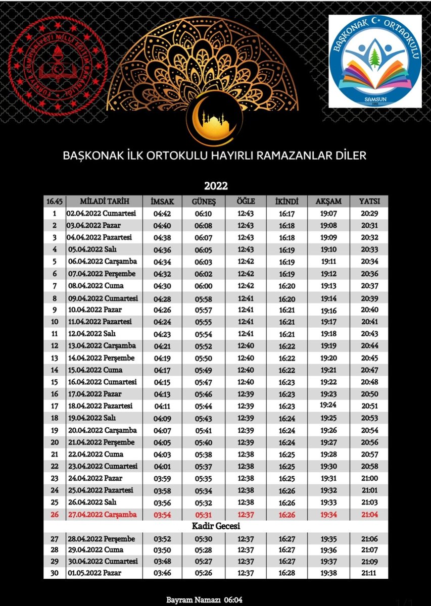 Canik Başkonak İlk/Ortaokulu (@baskonako) on Twitter photo 