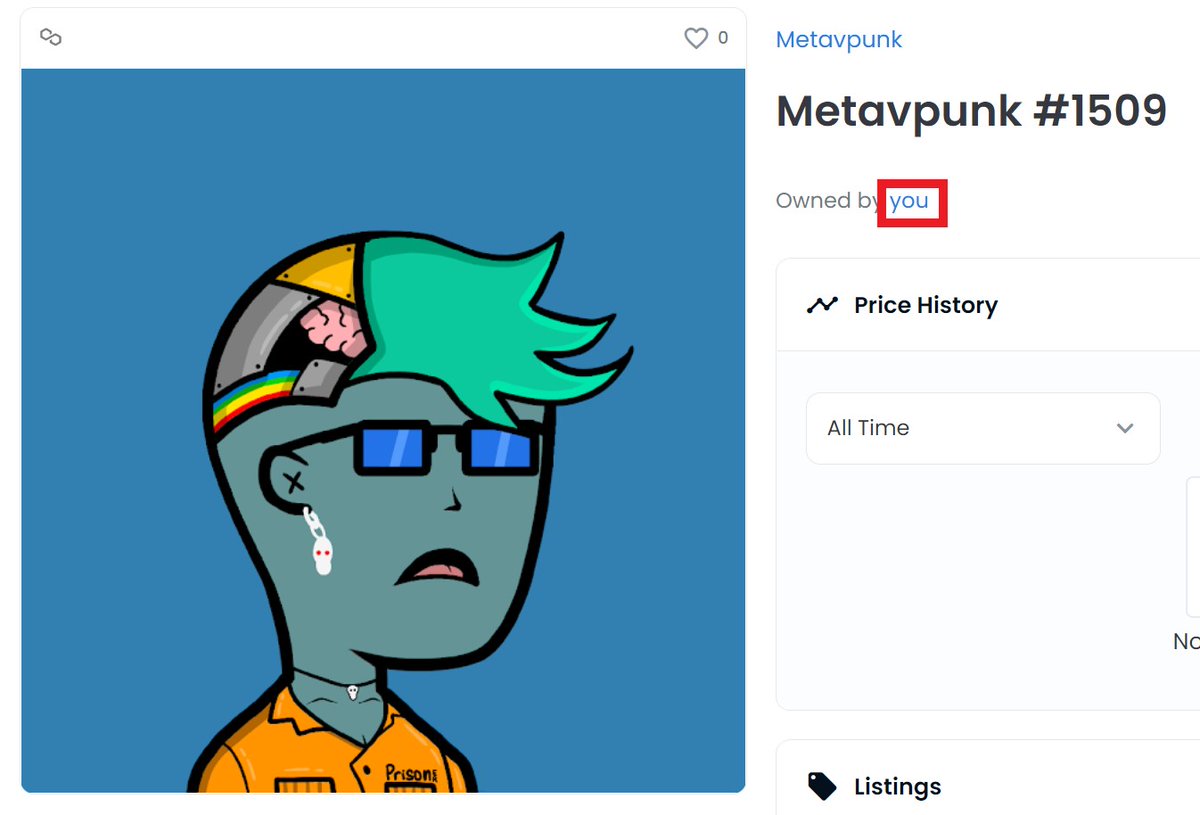 HChishiro's tweet photo. Thank you very much!
I have received your awesome NFT, called "Metavpunk #1509"!
#metavpunk #NFT #NFTs #NFTGiveaway #NFTGiveaways https://t.co/t672Rvayrx