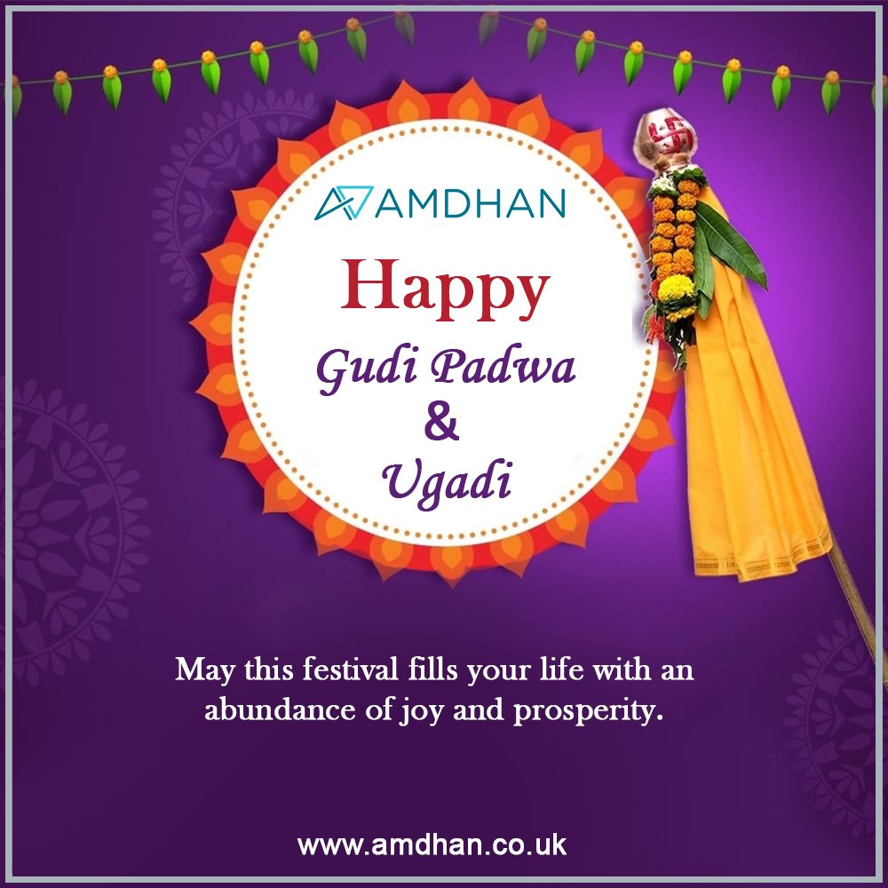 AmdhanLTDUK's tweet photo. May the auspicious occasion of Gudi Padwa and Ugadi bring you countless joys and good health.
AmDhan wishes a very happy Gudi Padwa and Ugadi to everyone.
#GudiPadwa #HappyGudiPadwa #Ugadi #Ugadi2022 #Maharashtra #Karnataka #Telangana #festival #India #US #UK #AmDhan #sap https://t.co/U05xIa6Gap