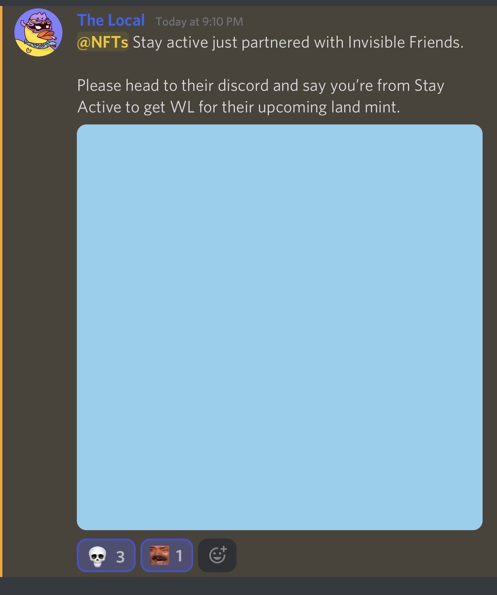 HUGE PARTNERSHIP FOR <a href="/StayActiveNFT/">Stayactive.eth</a>  just wanna thank everyone and especially <a href="/TheLocalCRYPTO/">Local</a> for getting us the amazing collab 💯💯