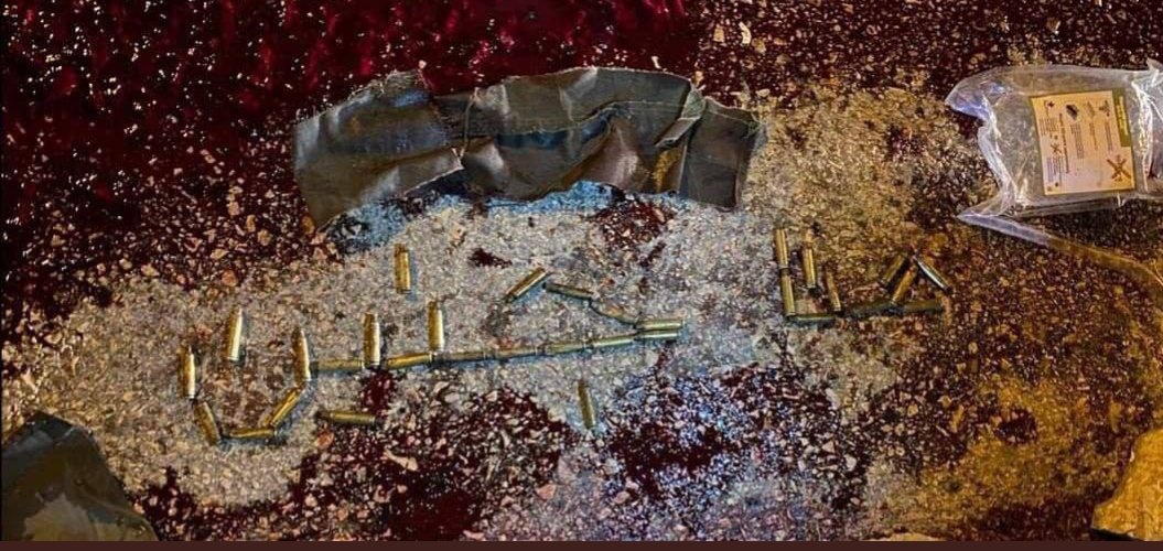 Marchfoward's tweet image. Darah yang mengalir di kawasan 3 orang rakyat Palestin gugur ditembak Tentera Z10nis tadi