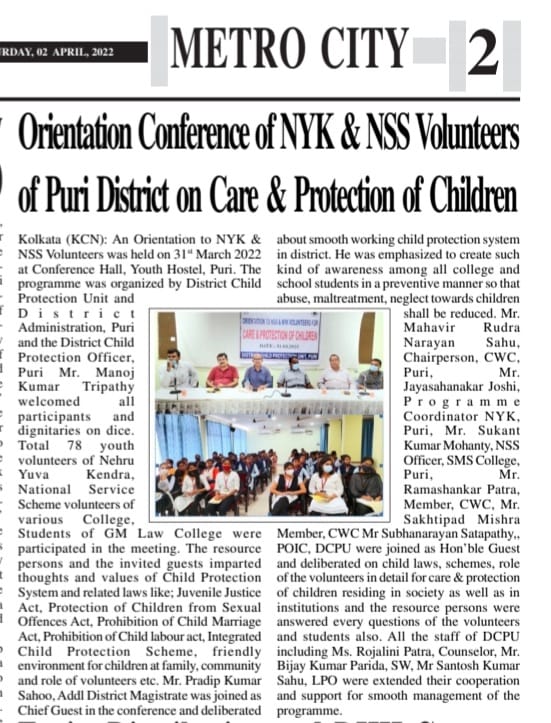 Orientation Programme on JJ Act 2015.....
