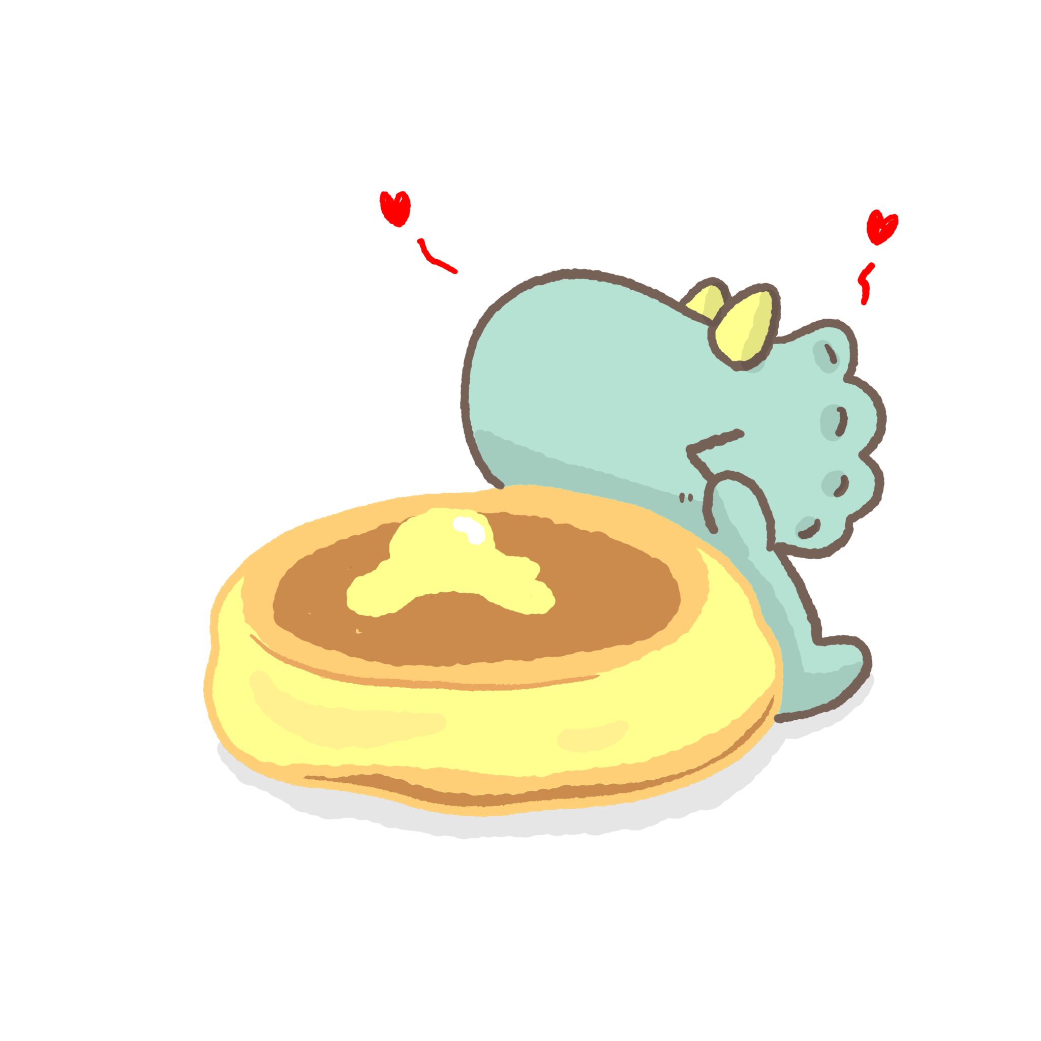 恐竜の恐くない生活 公式 ホットケーキ食べたい ゆるいイラスト ほのぼの キャラクター きょうりゅう 優しいジュラ紀 4コマ漫画 おうちじかん 恐竜 可愛い イラスト イラストグラム ゆるキャラ イラスト好きな人と繋がりたい 恐竜の恐くない