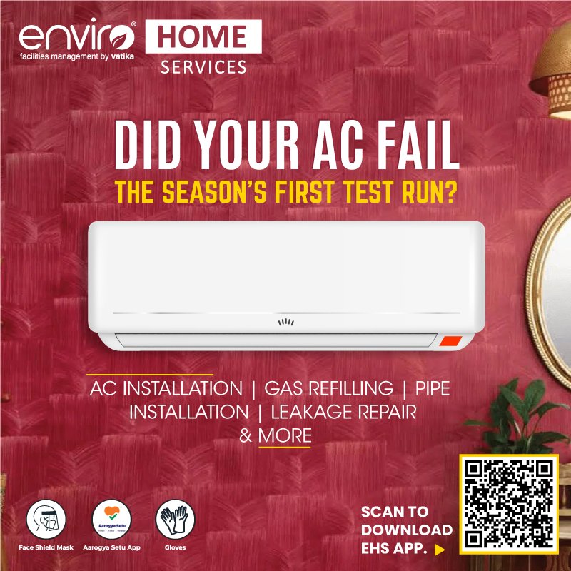 It's getting #HOT! #Service your #AC for optimum output & reduced bill. Call: 0120-4976844 or Download the #EHSApp Now: https://t.co/PJy6slOdhx

#EnviroHomeServices #EHS #Weekends #LocalServices #ACInstallation #ACServicing #AirConditioner #AirConditioning #ACRepair #ACServices https://t.co/CoXPofobS0