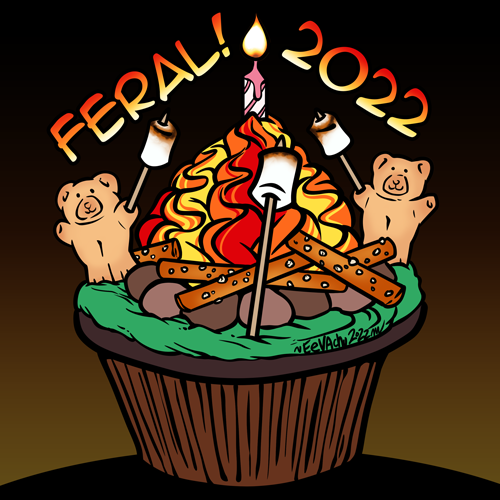 CampFeral's tweet photo. Hey so turns out there was like a weird fork stuck in the whole camp's water supply this entire time or something? The water's effects should wear off soon for any campers who drank it & experienced the "#ForkFandom incident." Anyways, we have cupcakes at main lodge for everyone! https://t.co/VvmqIW9RCV