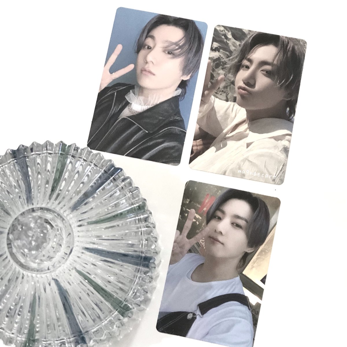 maqnaecart's tweet photo. wts lfb | ph only (please help rt!) 
 
jungkook butter photocard set

⁃ onhand, all in mint condition
⁃ selling as a set for 1300, can ship to diff adds
⁃ mop : gcash (prio payo / 5 days reservation) 

reply mine or dm to claim!
𓏔 bts jk butter peaches cream version poca pc https://t.co/36gJw4BruZ