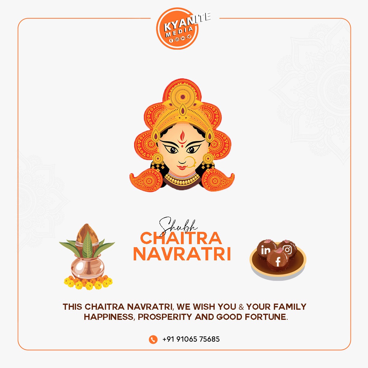 KyaniteMedia's tweet photo. May the 9 avatars of Maa Durga bless you with 9 qualities – power, happiness, humanity, peace, knowledge, devotion, name, fame, and health. A very Happy #ChaitraNavratri to you and your family.
#Navratri #MaaDurga #NineAvatars #socialmediamarketing #SMM #marketing #KyaniteMedia https://t.co/BGBkFnCdRi