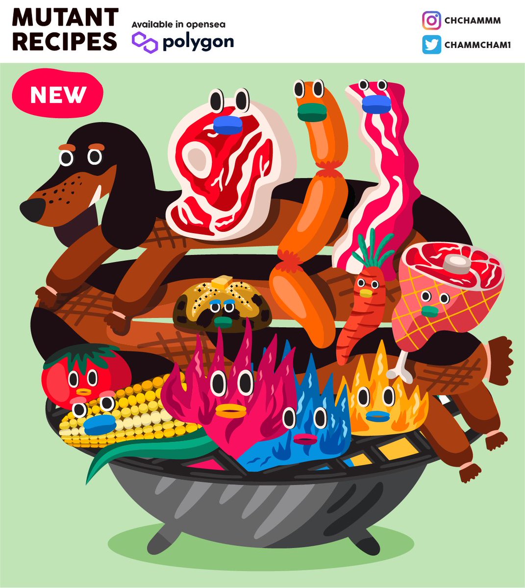 Gm Saturday ✨☀️
New party menu 🥩🍖 Dachshund Grilled And Friend !!!

Available now in opensea/polygon
Click link below⬇️⬇️⬇️
opensea.io/collection/mut…

#opensea #NFTcollections #NFTCommunity #NFTdrop
