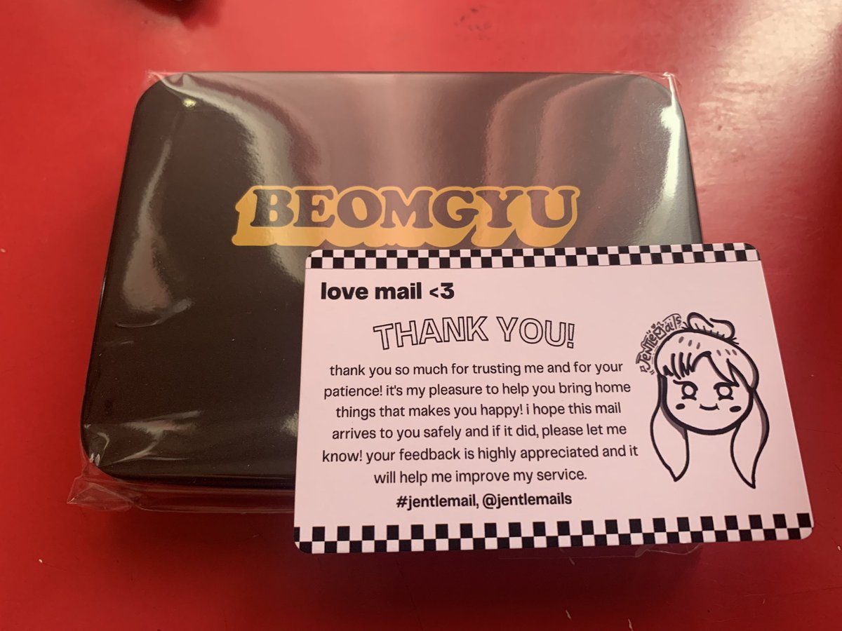 pshbubbles's tweet photo. Helloo @jentlemails , beomgyu bday merch arrived safely thank you so much for lending me you kr add and for the affordable feta price ❤️ the item was packed well and arrived safely thank you sm!! #jentlemail https://t.co/XTkpaD75RJ