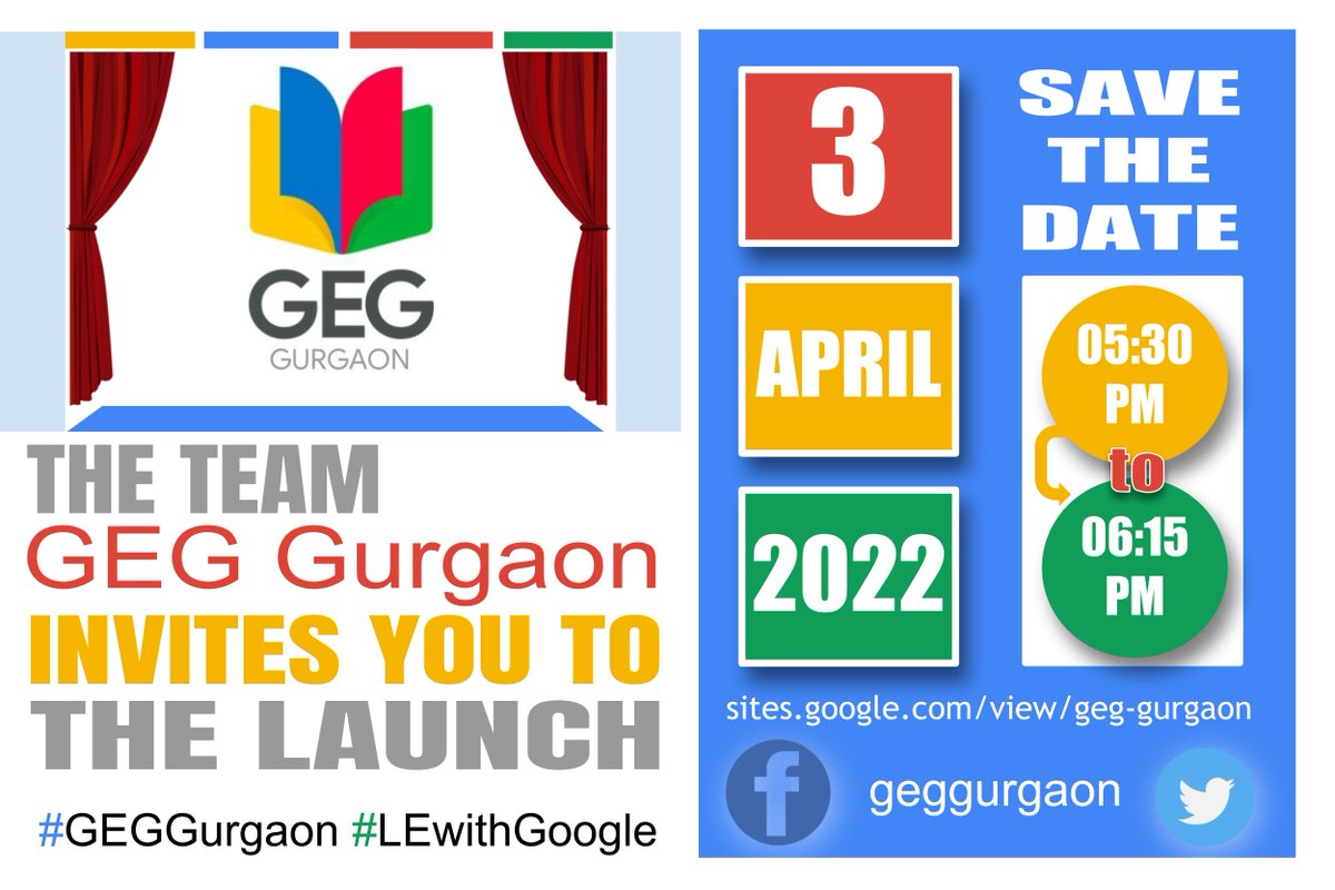 GegGurgaon's tweet photo. #GEGGurgaon #LEwithGoogle
Launch of GEG Gurgaon https://t.co/zpiUbJn5et