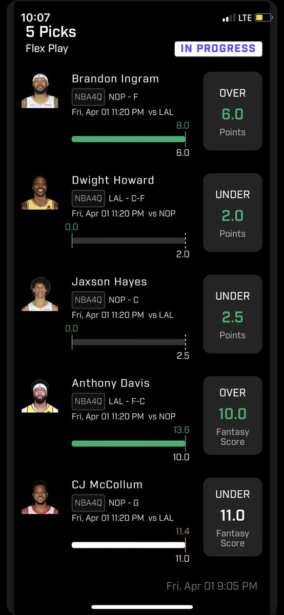 PrizepicksD's tweet photo. Went 4/5 and DOUBLED our money in the 4th Quarter!! Those last McCollum free throws killed it and made us lose by .4 points!!! #PrizePicks https://t.co/jqTFofvvIZ