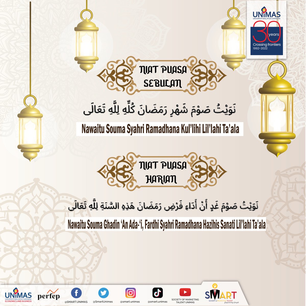 SmartUnimas's tweet photo. Ramadan Mubarak, Wishing all of you a blessed and Happy Ramadhan! ๐ May Allah ease your hardships and shower you with loads of peace and prosperity during this holy month of Ramadan.
May we all be able to do good deeds this Ramadan ๐ฅฐ
#SMARTUnimas
#EmpoweringPeople https://t.co/pSlH5DcBzz
