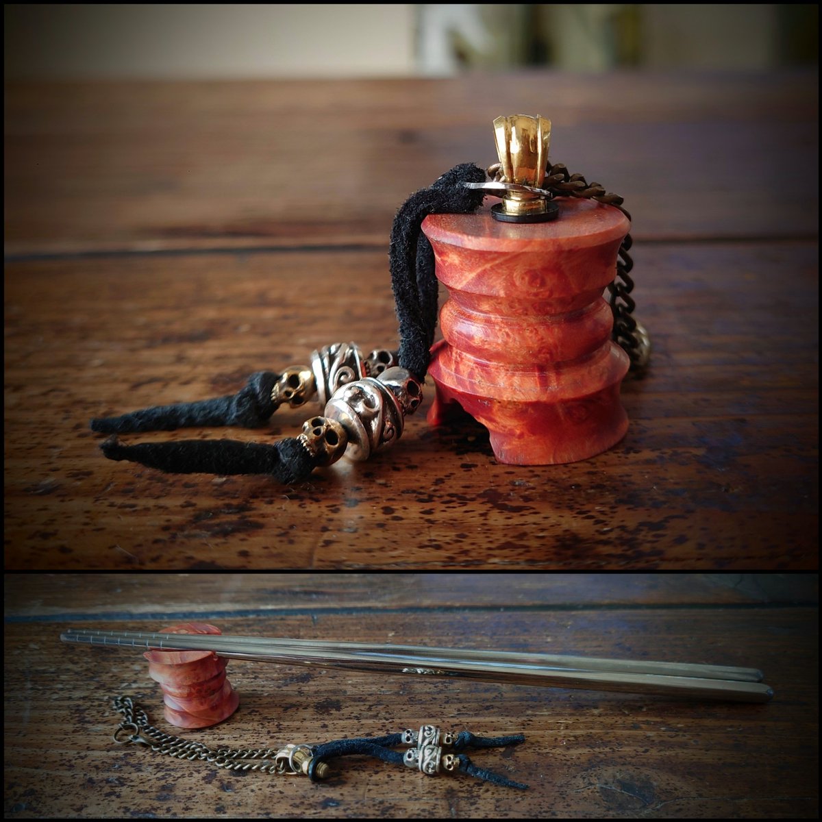 MOBFACTORY27's tweet photo. ★プレゼント企画★

【プレゼント内容】
スタビライズドウッド製ホルダーレストセット(携帯箸置き)

【参加方法】
フォロー＆RT(引用ツイートも可)

【抽選方法】
RTしてくれた方、リプをくれた方の中から適当に１名様選びます

【応募期間】
4/23(土)まで。4/24(日)に当選者発表したいと思います https://t.co/XHWwgtzhiL