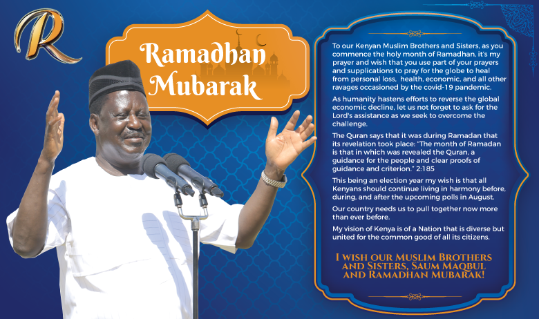 RailaOdinga's tweet photo. Ramadhan Mubarak and Saum Maqbul to all our Muslim Brothers and Sisters. https://t.co/U2B8vgSLnc