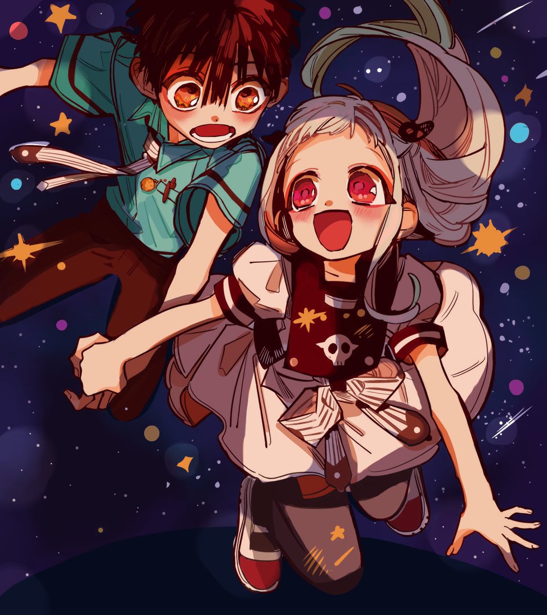 [Insert tiny light audio] “Let’s run away to the real world together!”

Art by AidaIro | colored by me c: 

#tbhk #jshk #yugiamane #yashironene #mangacoloring