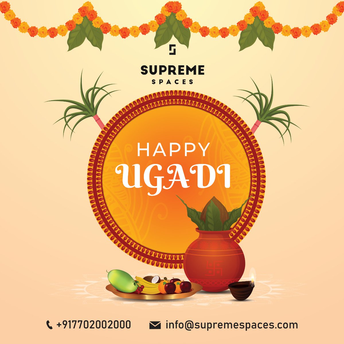 HAPPY UGADI !!

BEST WISHES TO YOU AND YOUR FAMILY THIS UGADI!
MAY YOU HAVE A NEW YEAR FILLED WIH LAUGHTER, JOY AND FULFILMENT.

#ugadi #ugadispecial #wishing #happyugadi #ugadi2020 #instaugadi #ugadiphotos #coworkinglife #cowork #coworkingcommunity #community #supremespaces