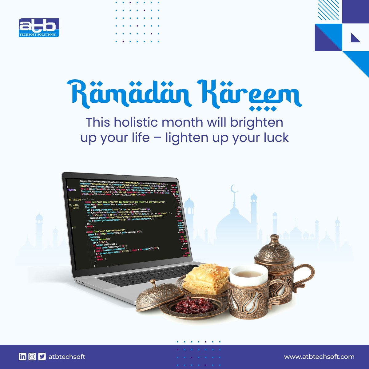 ATBtechLtd's tweet photo. We wish all our Muslim brothers and sisters a blessed Ramadan. 

#RamadanMubarak https://t.co/ZFbOn78NzZ