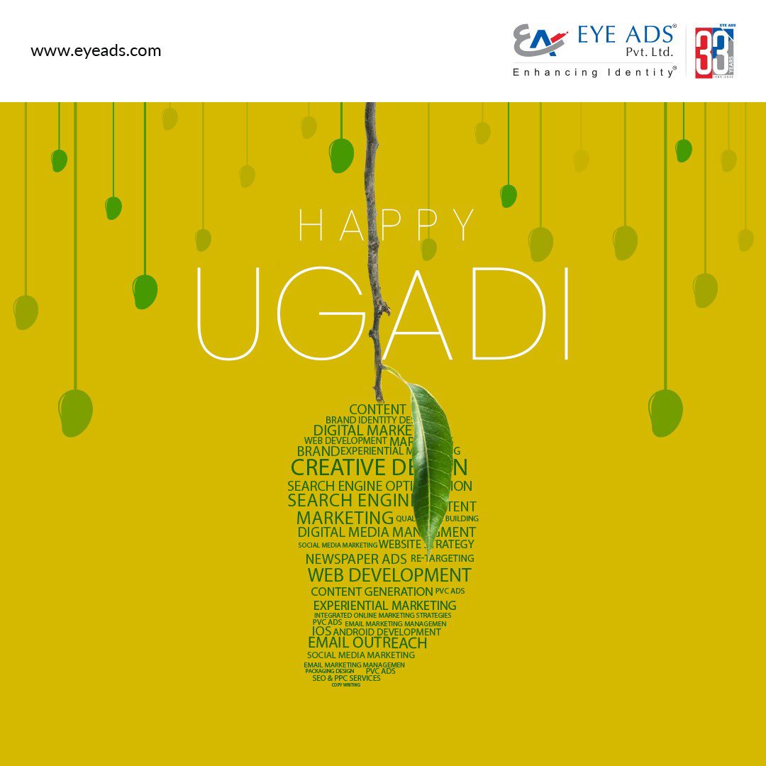eyeadsofficial's tweet photo. This Ugadi, may you step into the new year filled with happiness, health, wealth and success. #HappyUgadi
#EyeAds #EnhancingIdentity #Ugadi #GudiPadwa #NewBeginnings https://t.co/F2OSHMAq90